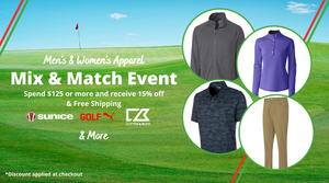 Mix and Match Sales Event. Men's and Women's Apparel. Top Brands. Puma, Sunice, Cutter & Buck, Adidas and more. 