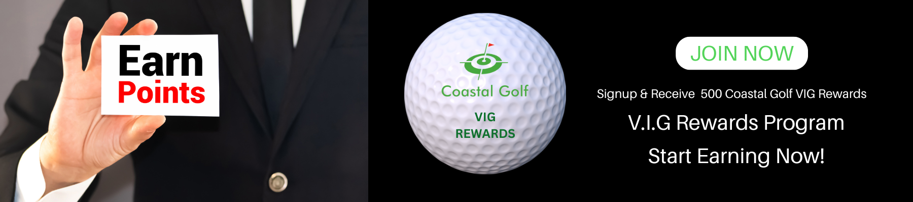 Coastal Golf Rewards Program Banner