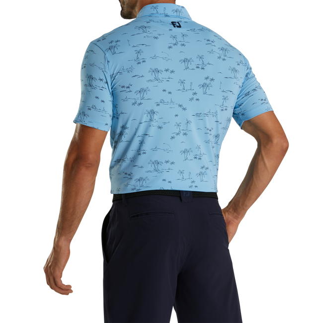 FootJoy Men's Tropic Golf Print Lisle Self Collar - FootJoy