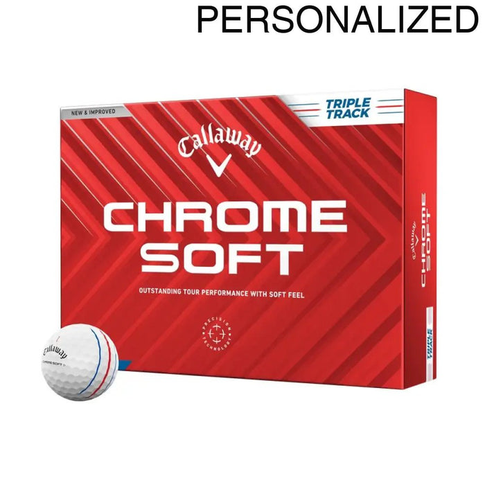 Callaway Chrome Soft Triple Track Personalized Golf Balls - Callaway