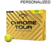 Callaway Chrome Tour Triple Track Yellow Personalized Golf Balls - Callaway