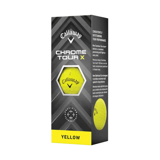 Callaway Chrome Tour X Yellow Logo Golf Balls - Callaway
