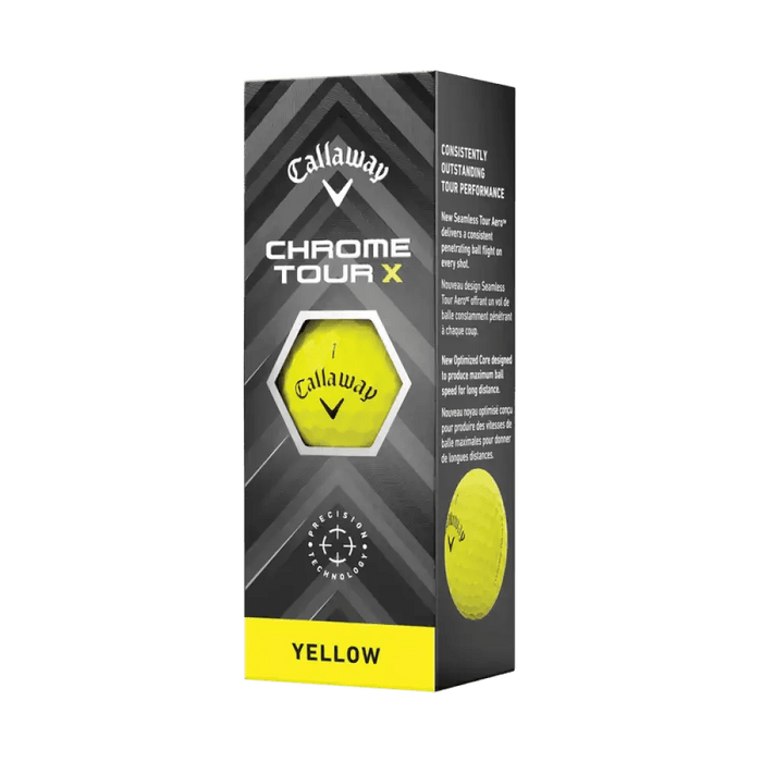 Callaway Chrome Tour X Yellow Logo Golf Balls - Callaway