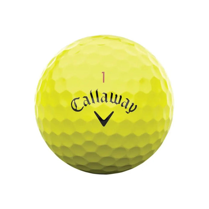 Callaway Chrome Tour X Yellow Personalized Golf Balls - Callaway