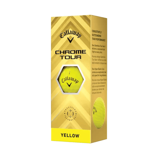 Callaway Chrome Tour Yellow Logo Golf Balls - Callaway