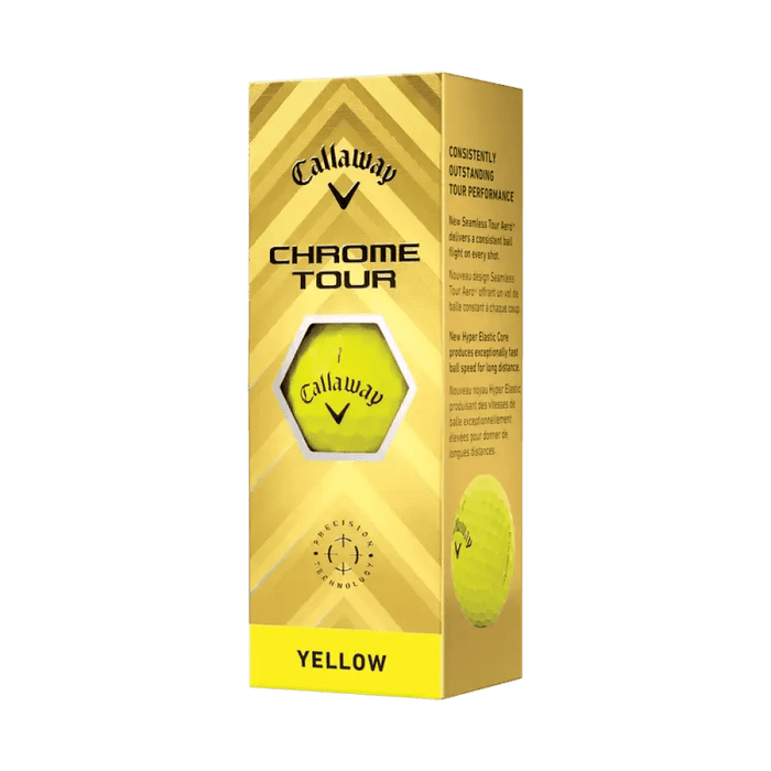 Callaway Chrome Tour Yellow Logo Golf Balls - Callaway