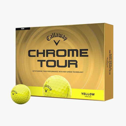 Callaway Chrome Tour Yellow Personalized Golf Balls - Callaway