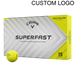 Callaway Superfast Yellow 15 - Pack Logo Golf Balls - Callaway