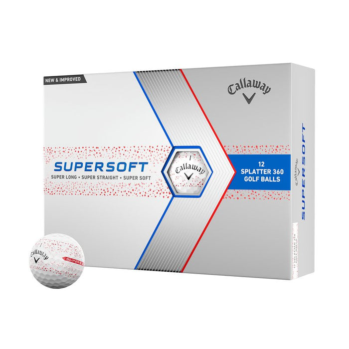 Callaway Supersoft Splatter 360 Red Golf Balls - Callaway