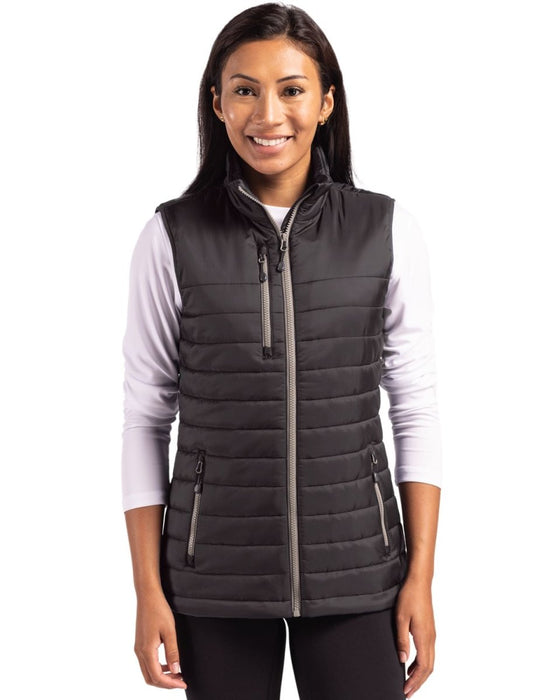 Clique Valhalla Full Zip Womens Puffer Vest - Cutter & Buck