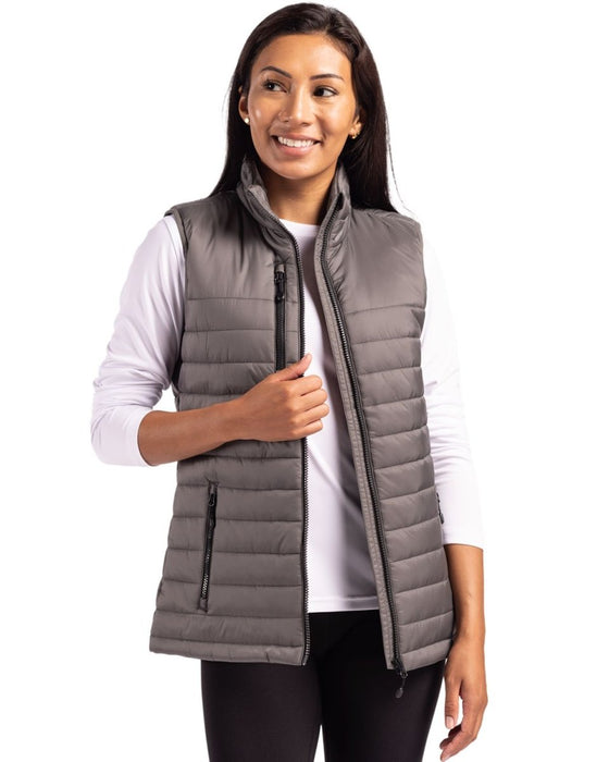 Clique Valhalla Full Zip Womens Puffer Vest - Cutter & Buck