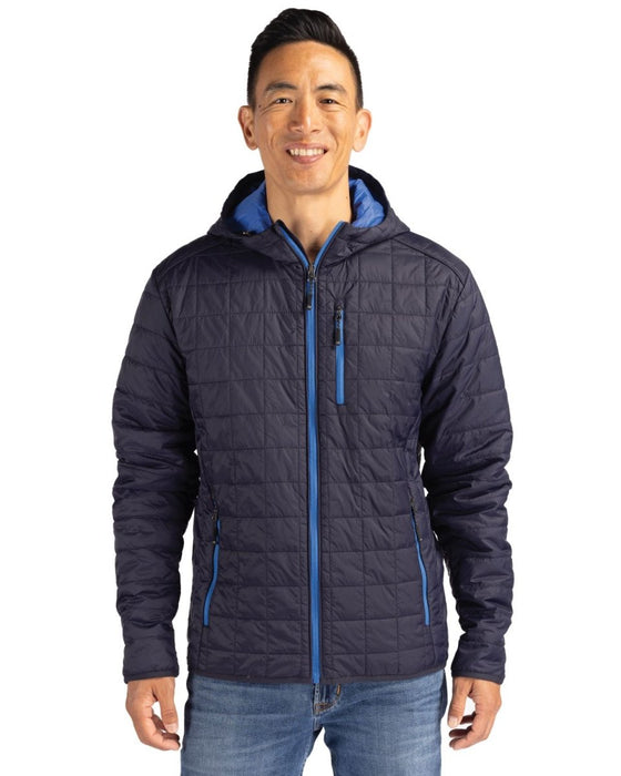 Cutter & Buck Men's Rainier Primaloft Eco Full Zip Hooded Jacket - Cutter & Buck