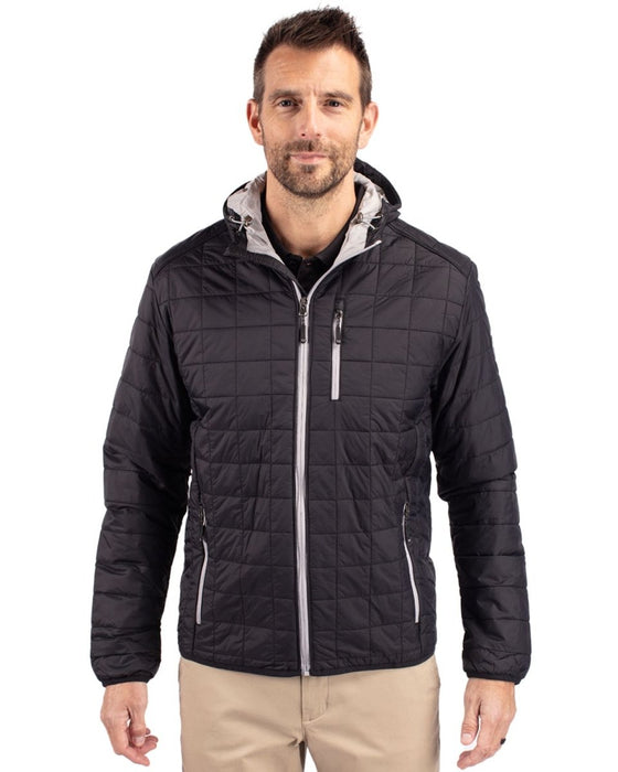 Cutter & Buck Men's Rainier Primaloft Eco Full Zip Hooded Jacket - Cutter & Buck