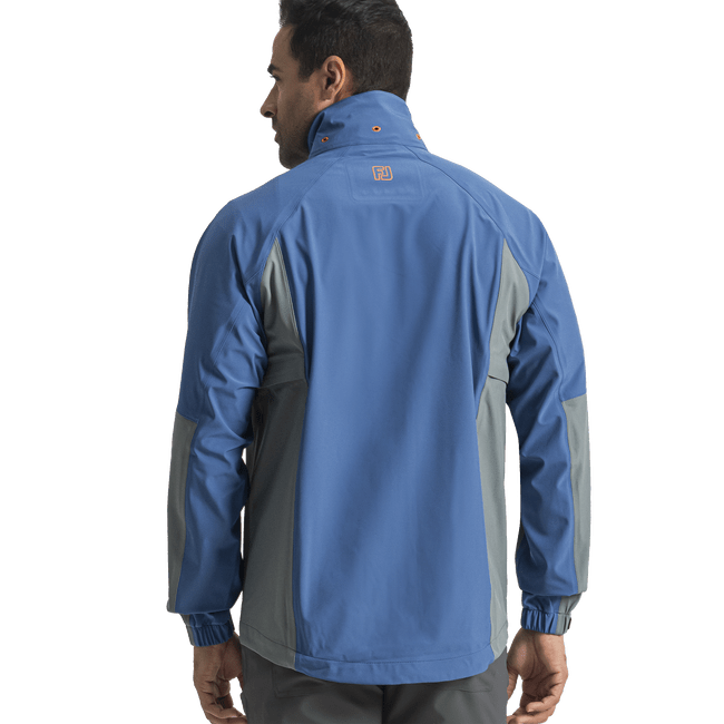 FootJoy HydroTour Rain Jacket - Indigo / Basalt (back view)