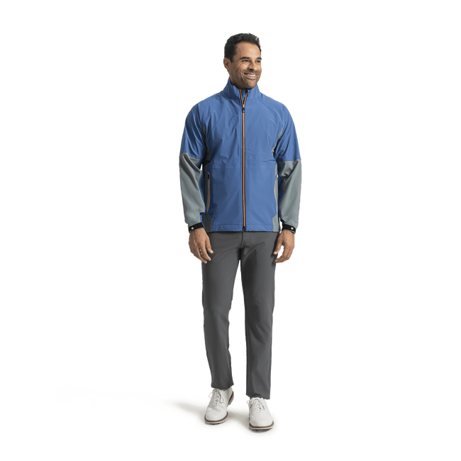 FootJoy HydroTour Rain Jacket - Indigo / Basalt (detail view)