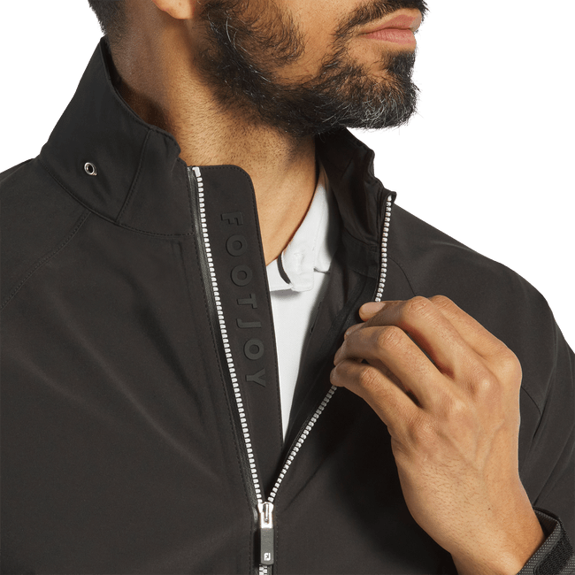 FootJoy HydroTour Rain Jacket - Black (detail view)