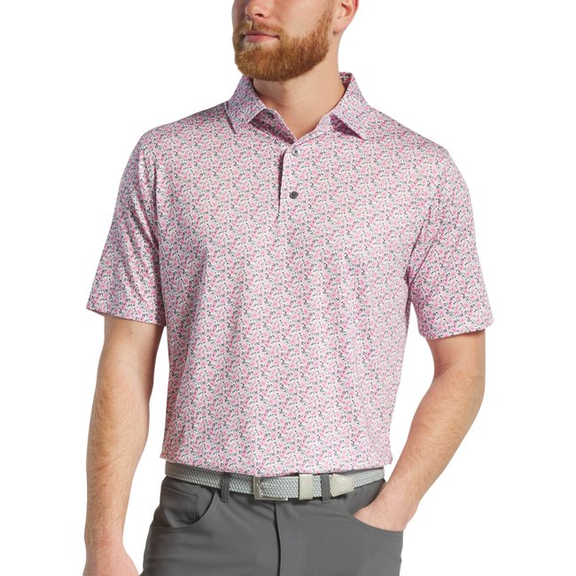 Footjoy Men's Floral Lisle Polo - FootJoy