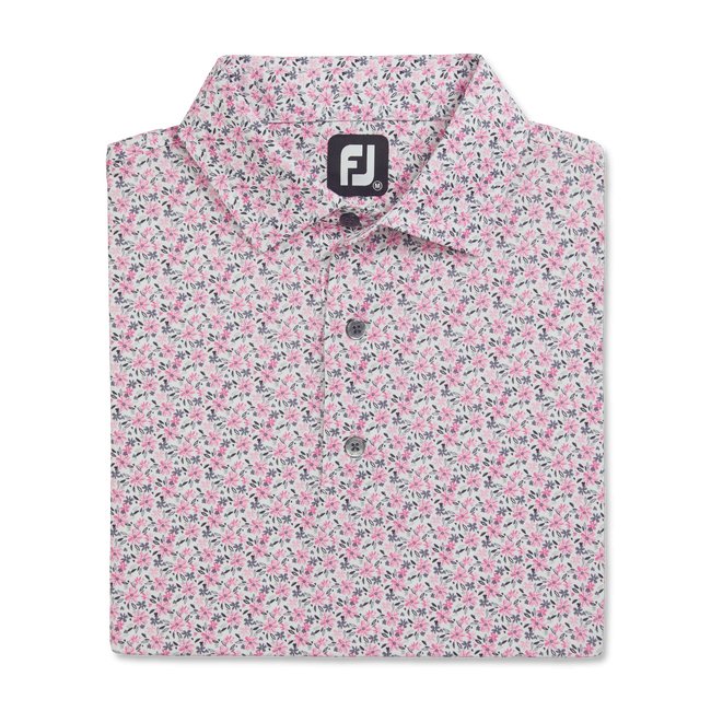 Footjoy Men's Floral Lisle Polo - FootJoy