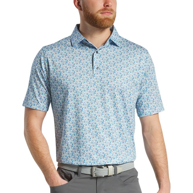 Footjoy Men's Floral Lisle Polo - FootJoy