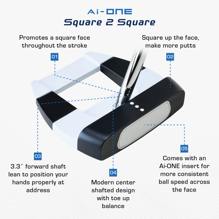 Odyssey Ai-ONE Square 2 Square Jailbird Putter