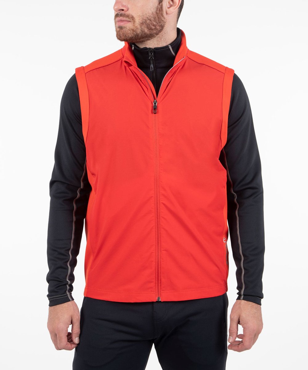Sunice Men s Elie Lightweight Wind Vest Coastal Golf Canada Scarlet Flame M