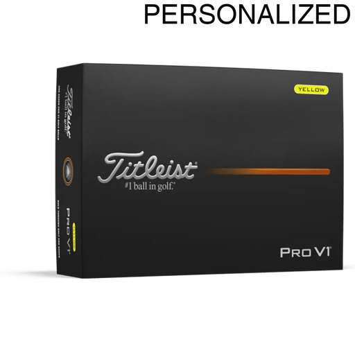 Titleist Pro V1 Yellow Personalized Golf Balls - Titleist