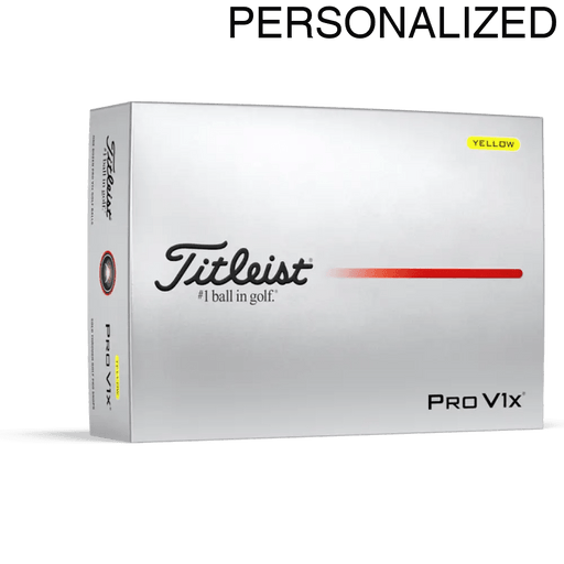 Titleist Pro V1x Yellow Personalized Golf Balls - Titleist