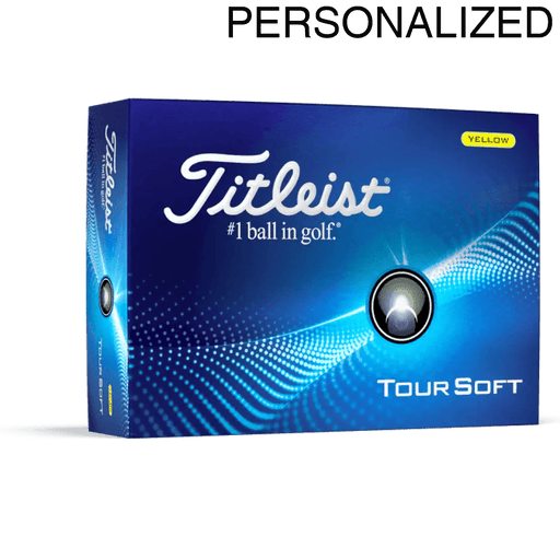 Titleist Tour Soft Yellow Personalized Golf Balls - Titleist
