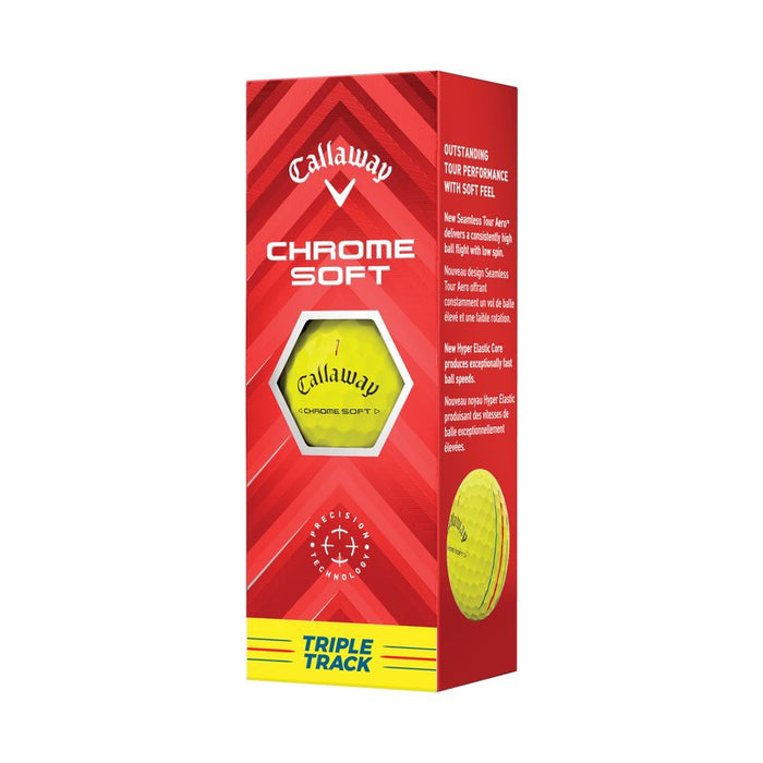 Callaway Chrome Soft Triple Track Yellow Golf Balls - Callaway