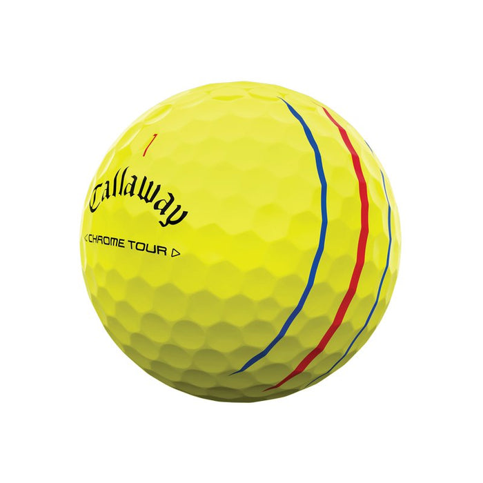 Callaway Chrome Tour Triple Track Yellow Personalized Golf Balls - Callaway