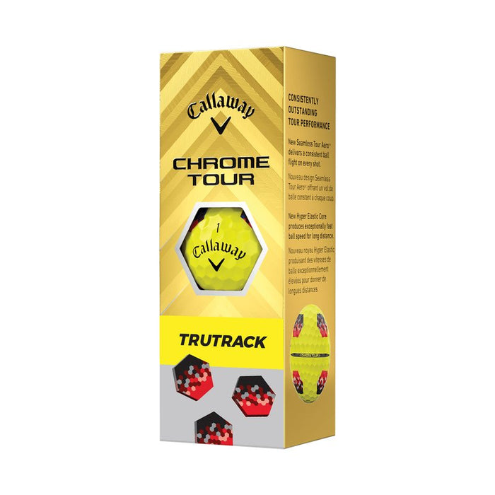 Callaway Chrome Tour TruTrack Yellow Golf Balls - Callaway