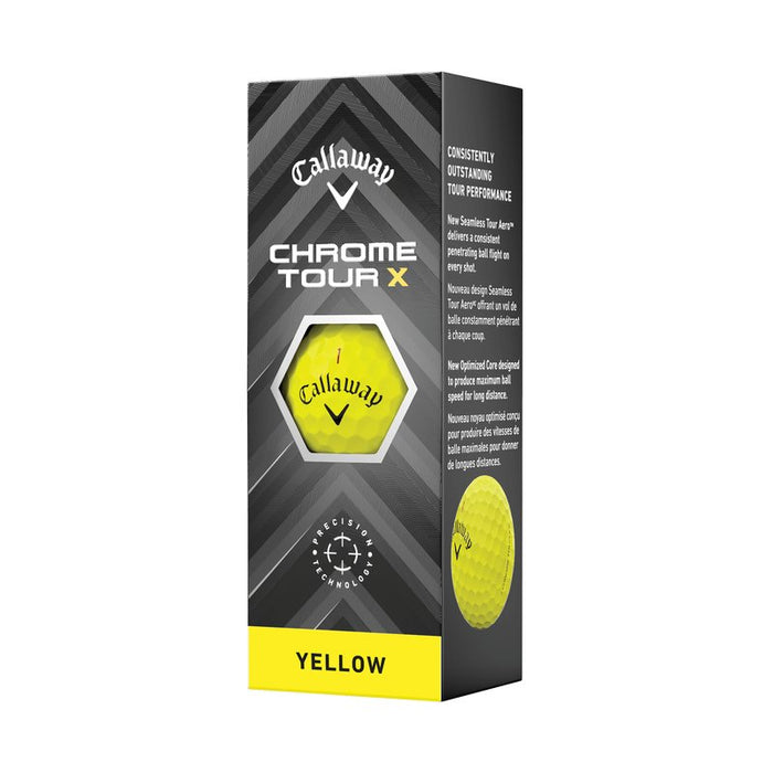 Callaway Chrome Tour X Yellow Golf Balls - Callaway