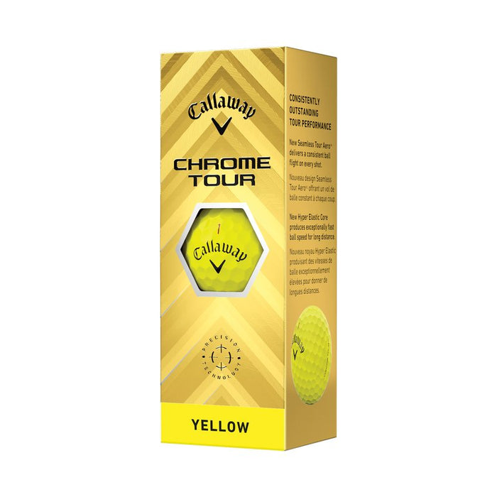 Callaway Chrome Tour Yellow Golf Balls - Callaway