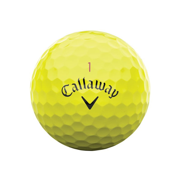 Callaway Chrome Tour Yellow Personalized Golf Balls - Callaway