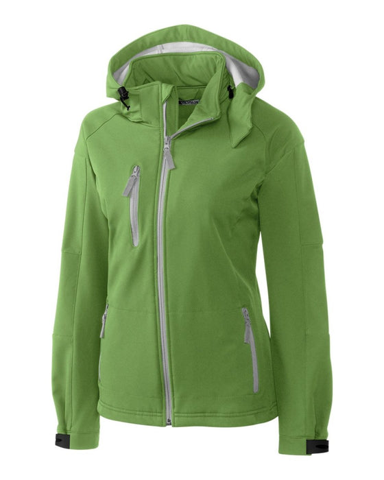 Clique Women's Serac Stretch Softshell Hooded Full Zip Jacket - Cutter & Buck