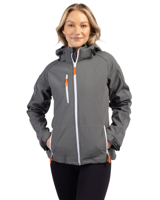 Clique Women's Serac Stretch Softshell Hooded Full Zip Jacket - Cutter & Buck