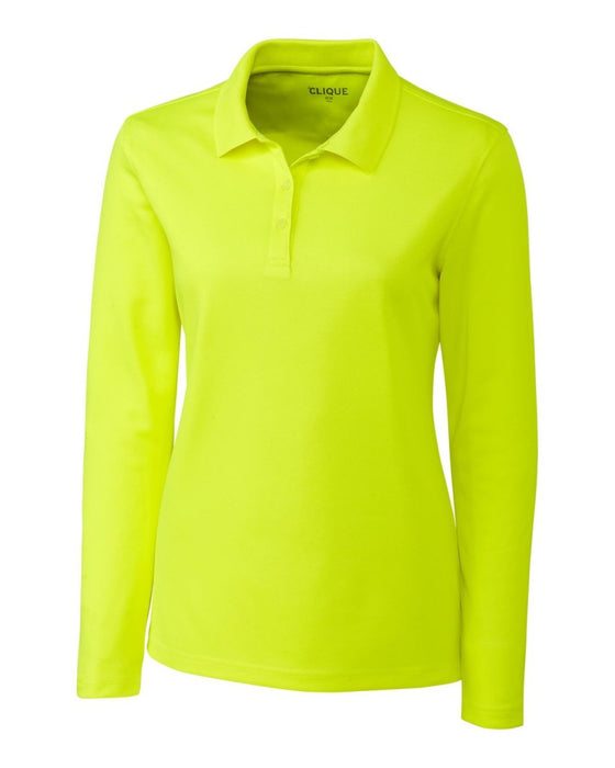 Clique Womens Spin Eco Performance Pique Long Sleeve Polo - Cutter & Buck