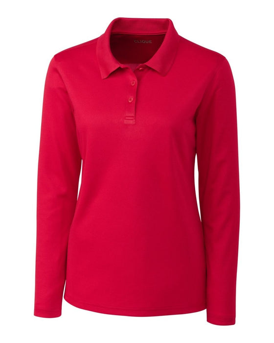 Clique Womens Spin Eco Performance Pique Long Sleeve Polo - Cutter & Buck