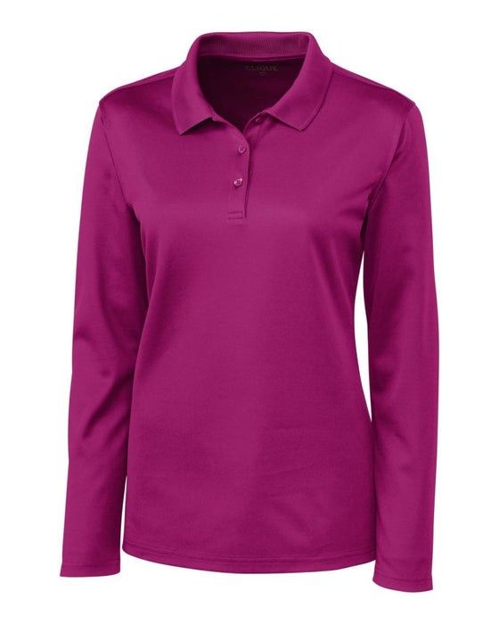 Clique Womens Spin Eco Performance Pique Long Sleeve Polo - Cutter & Buck