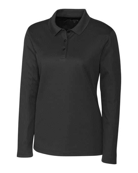 Black polo long sleeve women's hotsell