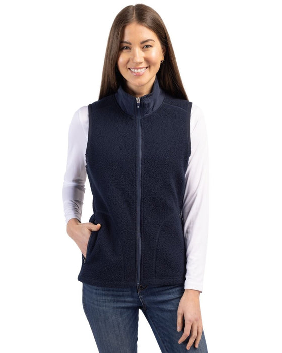 Cutter & Buck Cascade Eco Sherpa Fleece Womens Vest - Cutter & Buck