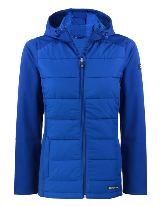 Cutter & Buck Evoke Hybrid Eco Softshell Recycled Full Zip Womens Hooded Jacket - Cutter & Buck