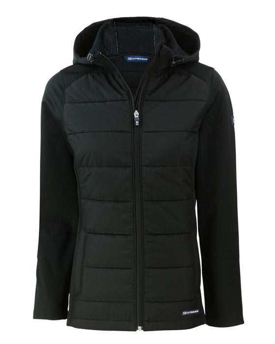 Cutter & Buck Evoke Hybrid Eco Softshell Recycled Full Zip Womens Hooded Jacket - Cutter & Buck