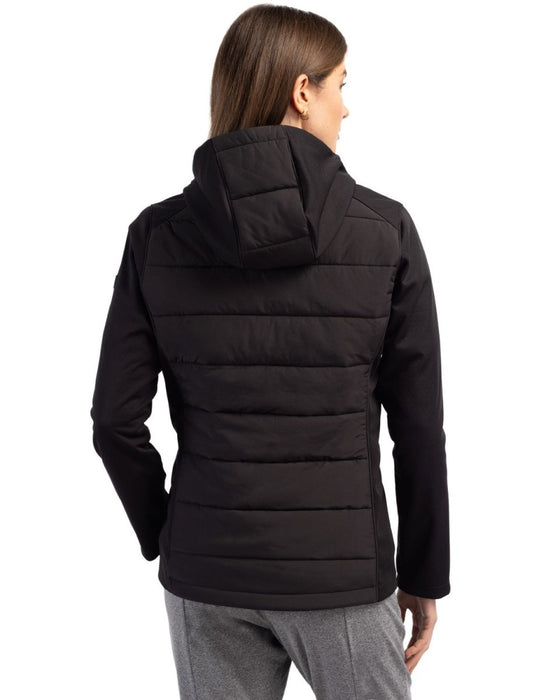 Cutter & Buck Evoke Hybrid Eco Softshell Recycled Full Zip Womens Hooded Jacket - Cutter & Buck