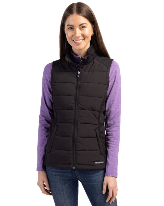 Cutter & Buck Evoke Hybrid Eco Softshell Recycled Womens Full Zip Vest - Cutter & Buck