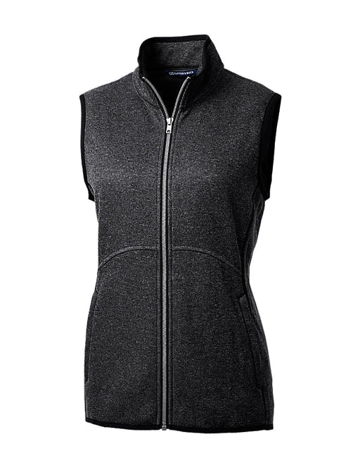 Cutter & Buck Mainsail Basic Sweater-Knit Womens Full Zip Vest - Cutter & Buck