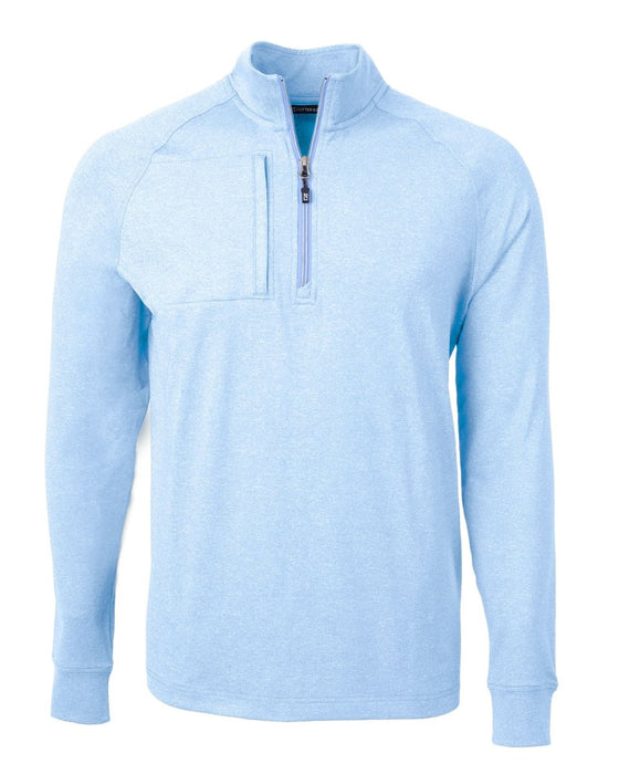 Cutter & Buck Men's Adapt Eco Knit Heather Quarter Zip Pullover - Cutter & Buck