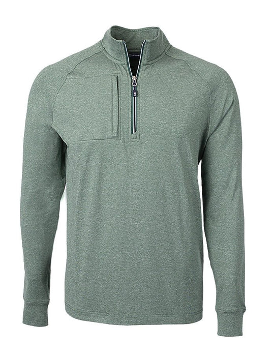 Cutter & Buck Men's Adapt Eco Knit Heather Quarter Zip Pullover - Cutter & Buck