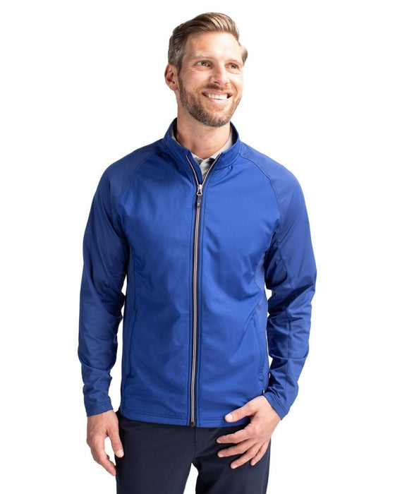 Cutter & Buck Men's Adapt Eco Knit Hybrid Recycled Full Zip Jacket - Cutter & Buck