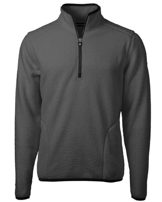 Cutter & Buck Men's Cascade Eco Sherpa Fleece Quarter Zip Jacket - Cutter & Buck